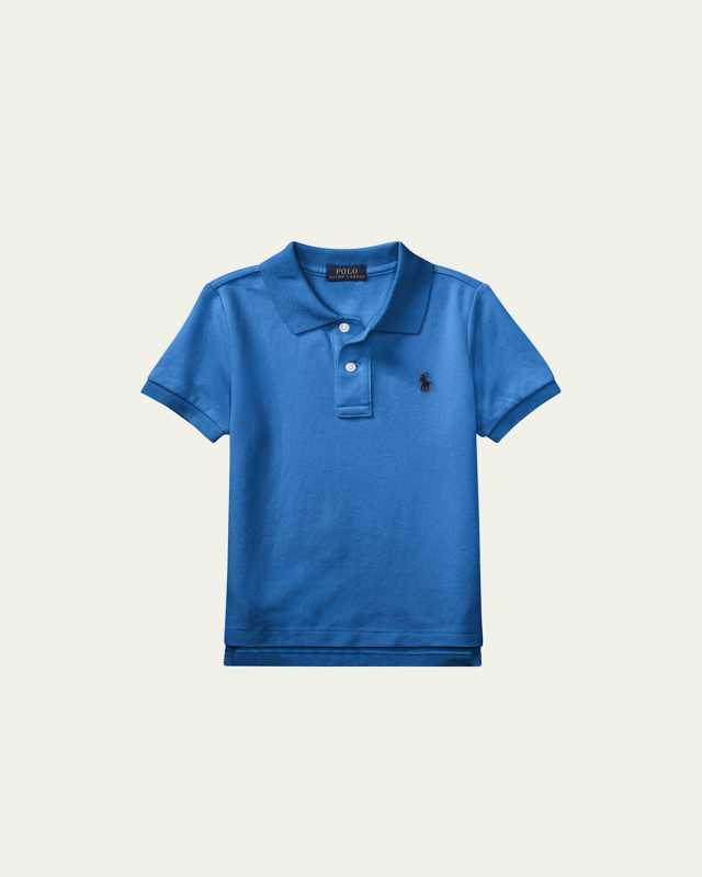 Short-Sleeve Logo Embroidery Polo Shirt, Size 2-